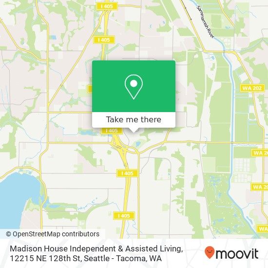 Mapa de Madison House Independent & Assisted Living, 12215 NE 128th St