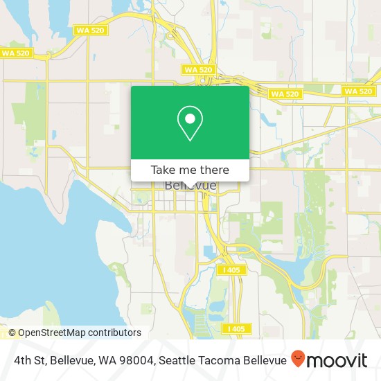 Mapa de 4th St, Bellevue, WA 98004