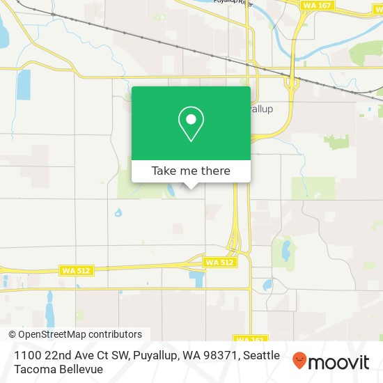 Mapa de 1100 22nd Ave Ct SW, Puyallup, WA 98371