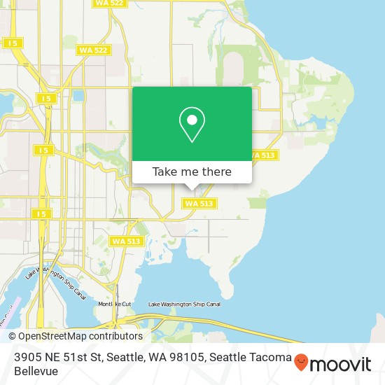 3905 NE 51st St, Seattle, WA 98105 map