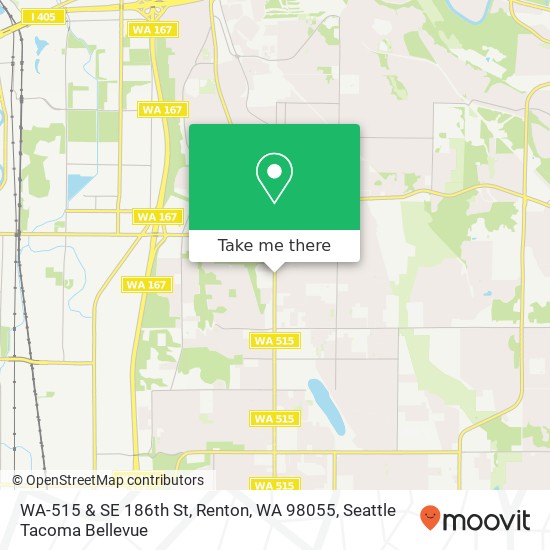 Mapa de WA-515 & SE 186th St, Renton, WA 98055