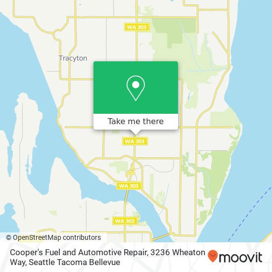 Mapa de Cooper's Fuel and Automotive Repair, 3236 Wheaton Way