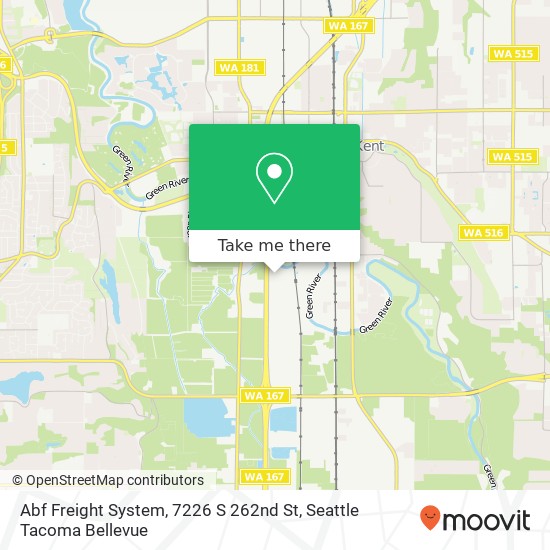 Abf Freight System, 7226 S 262nd St map