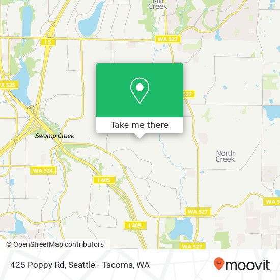 Mapa de 425 Poppy Rd, Bothell, WA 98012