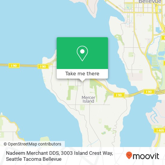 Mapa de Nadeem Merchant DDS, 3003 Island Crest Way