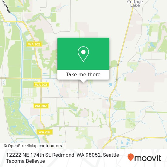 Mapa de 12222 NE 174th St, Redmond, WA 98052