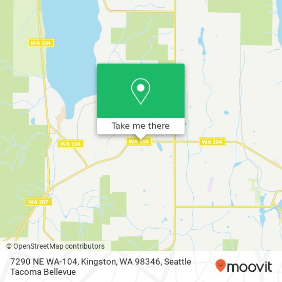 Mapa de 7290 NE WA-104, Kingston, WA 98346