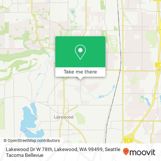 Lakewood Dr W 78th, Lakewood, WA 98499 map