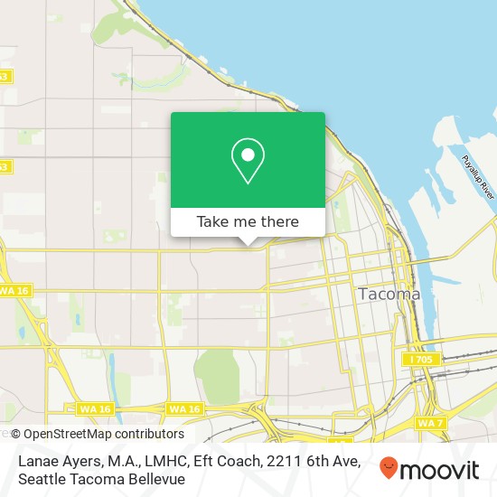 Mapa de Lanae Ayers, M.A., LMHC, Eft Coach, 2211 6th Ave