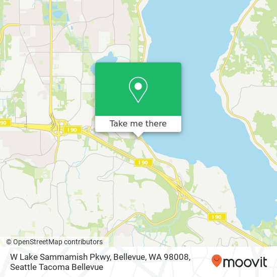 W Lake Sammamish Pkwy, Bellevue, WA 98008 map