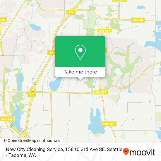 Mapa de New City Cleaning Service, 15810 3rd Ave SE