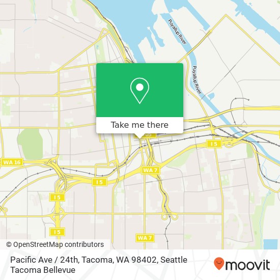 Mapa de Pacific Ave / 24th, Tacoma, WA 98402