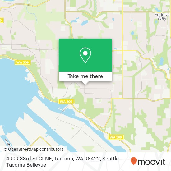 4909 33rd St Ct NE, Tacoma, WA 98422 map