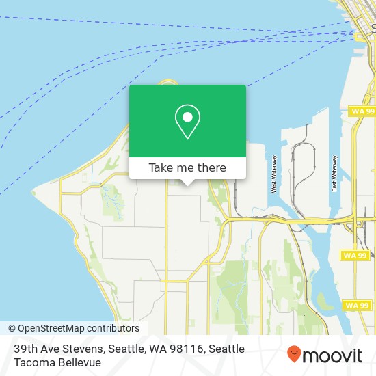 39th Ave Stevens, Seattle, WA 98116 map