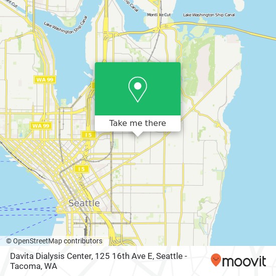 Mapa de Davita Dialysis Center, 125 16th Ave E