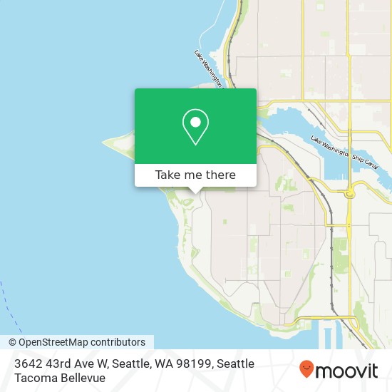 Mapa de 3642 43rd Ave W, Seattle, WA 98199