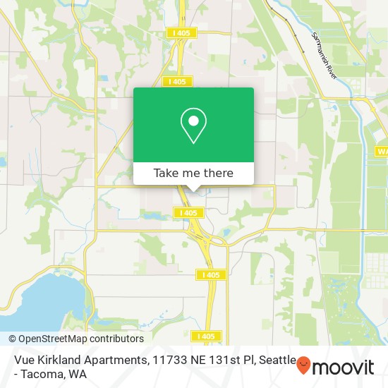 Vue Kirkland Apartments, 11733 NE 131st Pl map