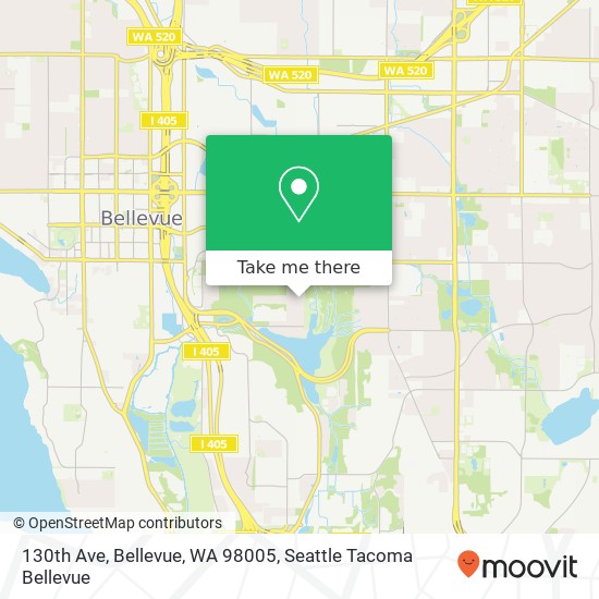 Mapa de 130th Ave, Bellevue, WA 98005