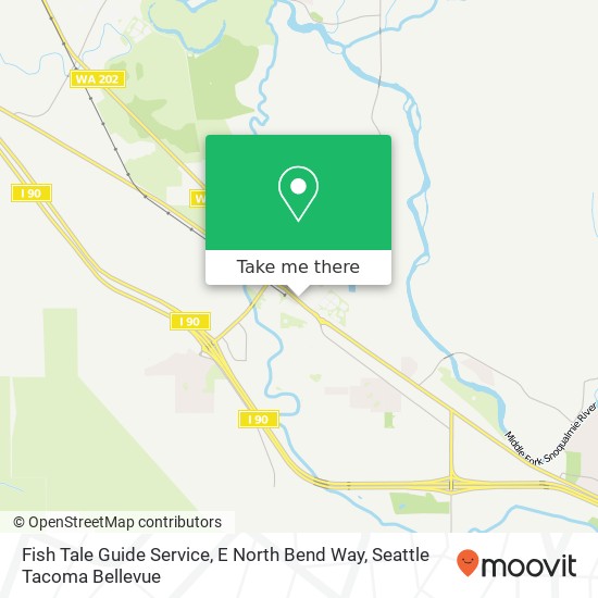 Mapa de Fish Tale Guide Service, E North Bend Way