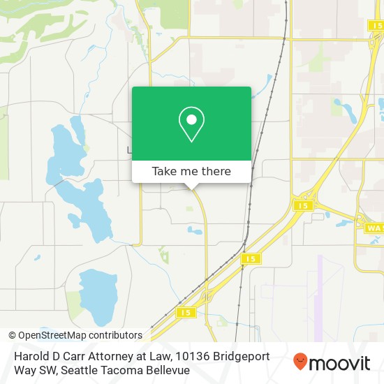 Mapa de Harold D Carr Attorney at Law, 10136 Bridgeport Way SW