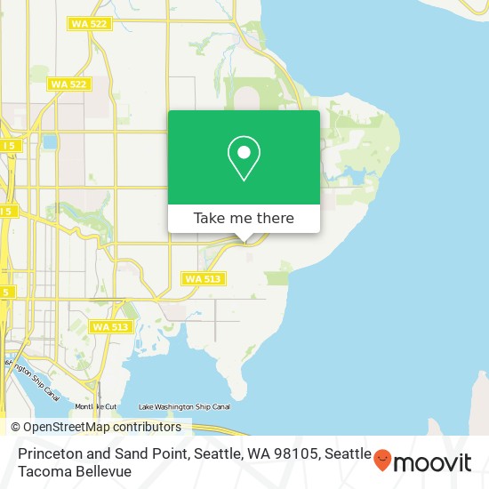 Mapa de Princeton and Sand Point, Seattle, WA 98105