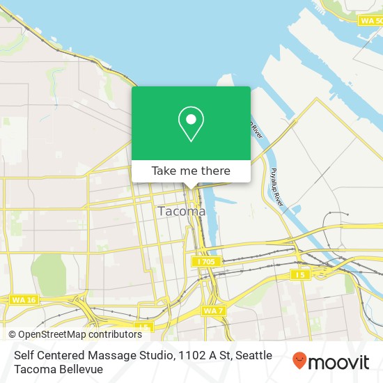 Mapa de Self Centered Massage Studio, 1102 A St