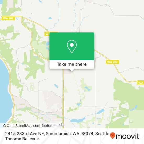 Mapa de 2415 233rd Ave NE, Sammamish, WA 98074