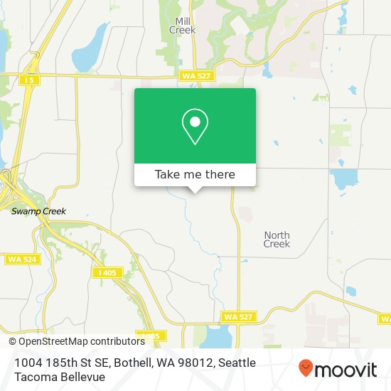 Mapa de 1004 185th St SE, Bothell, WA 98012