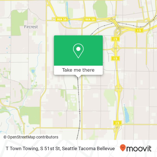 Mapa de T Town Towing, S 51st St