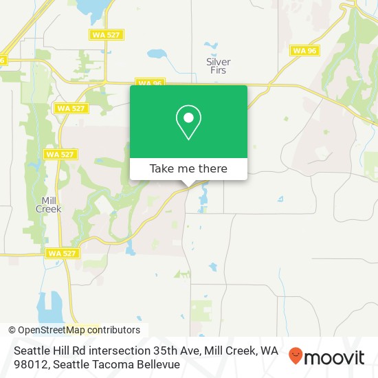 Mapa de Seattle Hill Rd intersection 35th Ave, Mill Creek, WA 98012