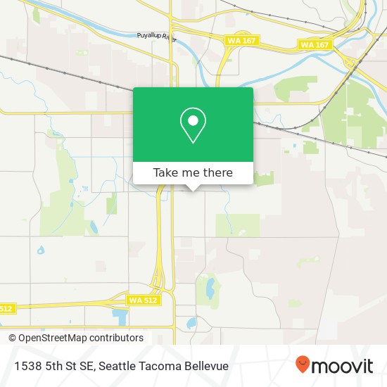 Mapa de 1538 5th St SE, Puyallup, WA 98372