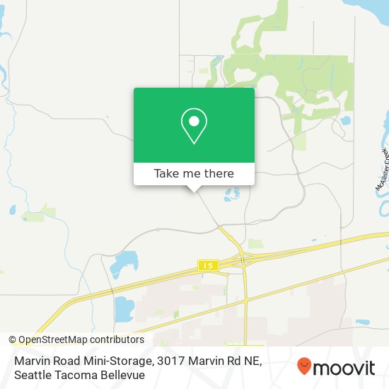 Mapa de Marvin Road Mini-Storage, 3017 Marvin Rd NE