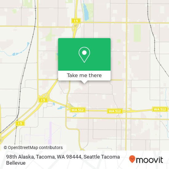 Mapa de 98th Alaska, Tacoma, WA 98444