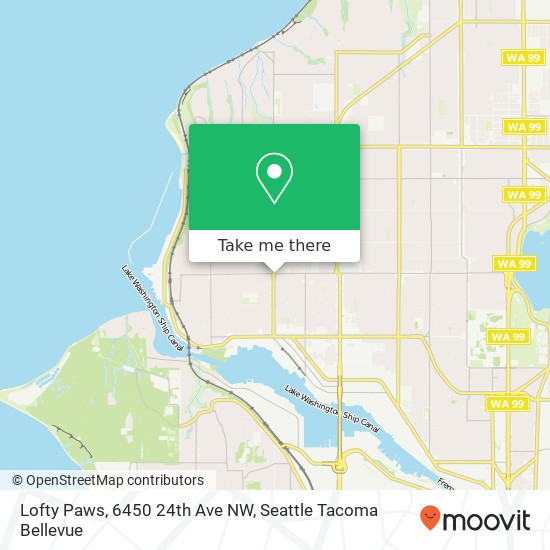 Lofty Paws, 6450 24th Ave NW map