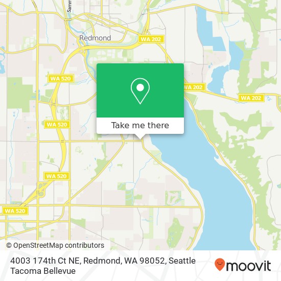 Mapa de 4003 174th Ct NE, Redmond, WA 98052