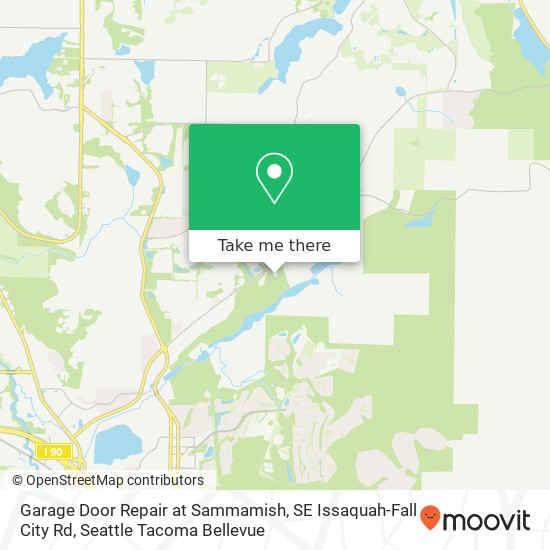 Garage Door Repair at Sammamish, SE Issaquah-Fall City Rd map