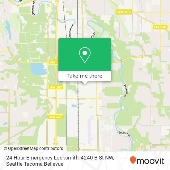 24 Hour Emergency Locksmith, 4240 B St NW map