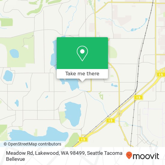 Mapa de Meadow Rd, Lakewood, WA 98499