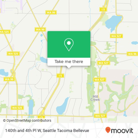 140th and 4th Pl W, Everett, WA 98208 map