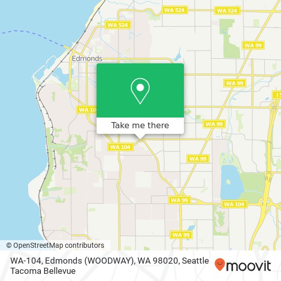 Mapa de WA-104, Edmonds (WOODWAY), WA 98020