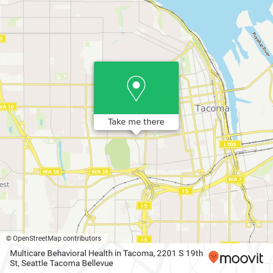 Multicare Behavioral Health in Tacoma, 2201 S 19th St map