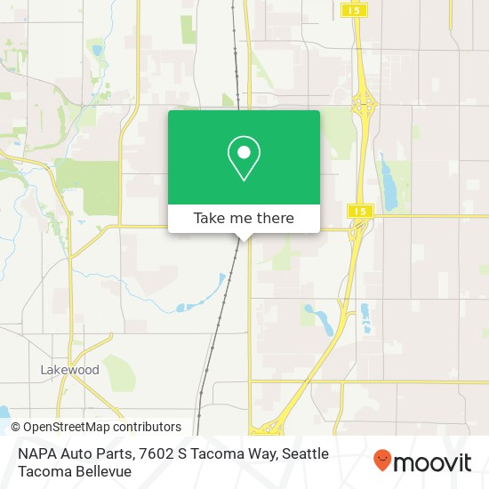 NAPA Auto Parts, 7602 S Tacoma Way map