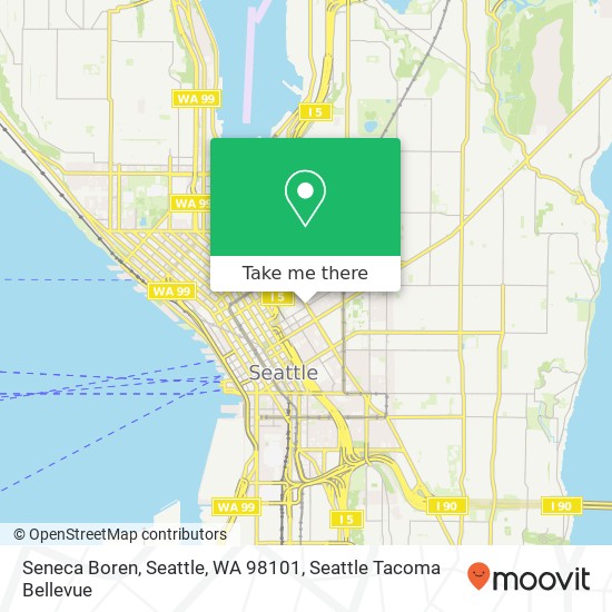 Mapa de Seneca Boren, Seattle, WA 98101