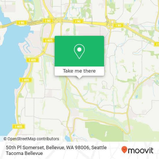 Mapa de 50th Pl Somerset, Bellevue, WA 98006