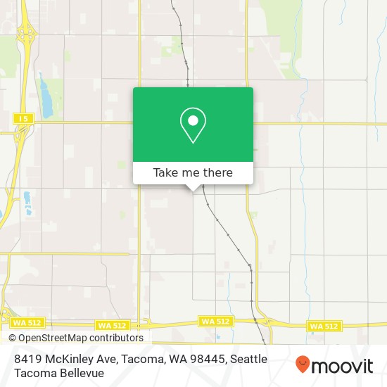 Mapa de 8419 McKinley Ave, Tacoma, WA 98445