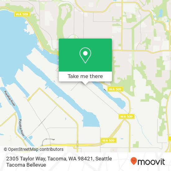 Mapa de 2305 Taylor Way, Tacoma, WA 98421