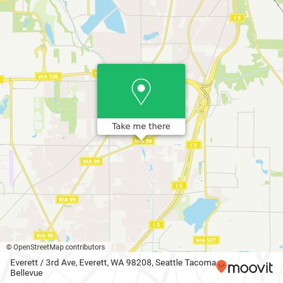 Everett / 3rd Ave, Everett, WA 98208 map