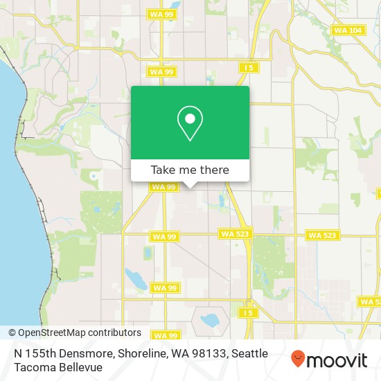 Mapa de N 155th Densmore, Shoreline, WA 98133