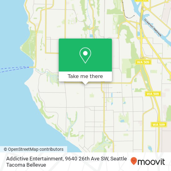 Mapa de Addictive Entertainment, 9640 26th Ave SW
