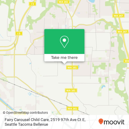 Mapa de Fairy Carousel Child Care, 2519 97th Ave Ct E